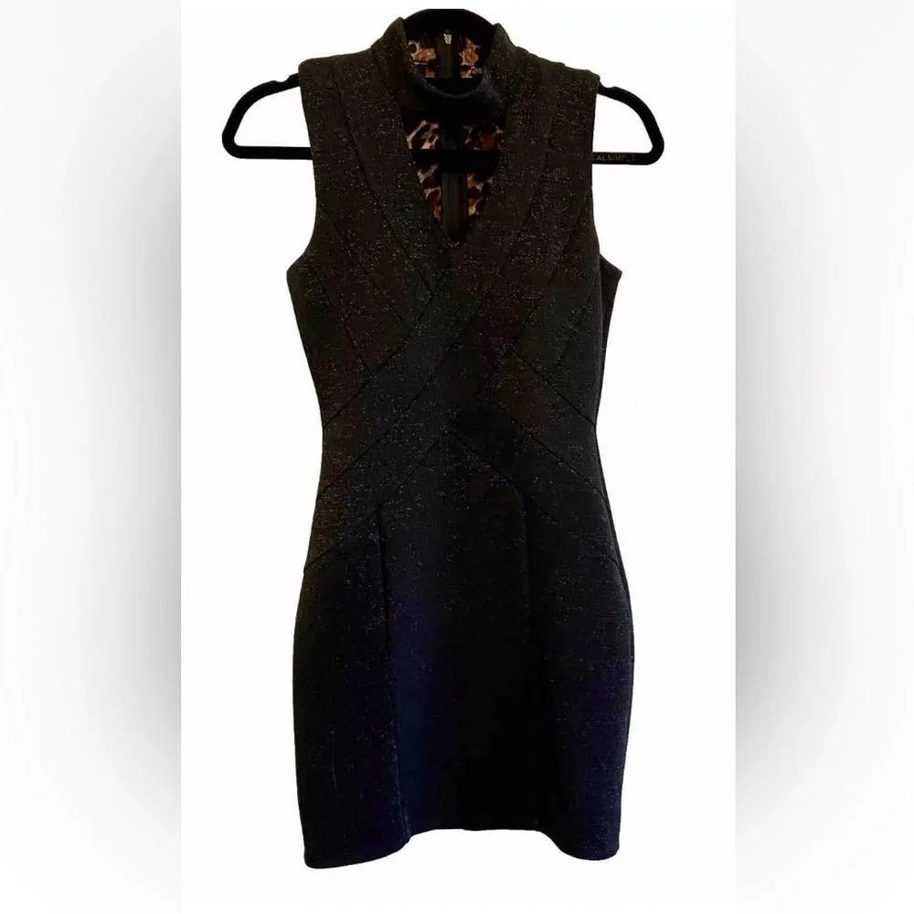Trixxi Bandage Style SLeeveless Cocktail Dress Sparkly Black Cocktail Size 3